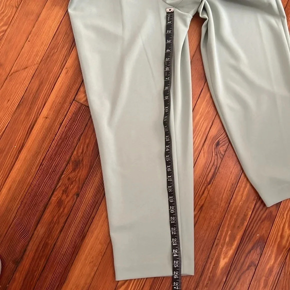 NWT Calvin Klein Sage Green Jumpsuit With Gathered Shoulder Detail - Size 6 - Picture 11 of 11